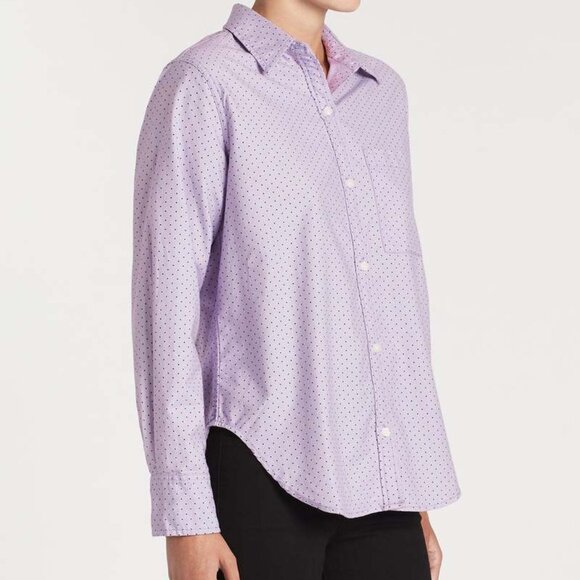 Current/Elliott Neal button down shirt in Orchid Polka Dot, Long sleeves, size 2 - Picture 2 of 15